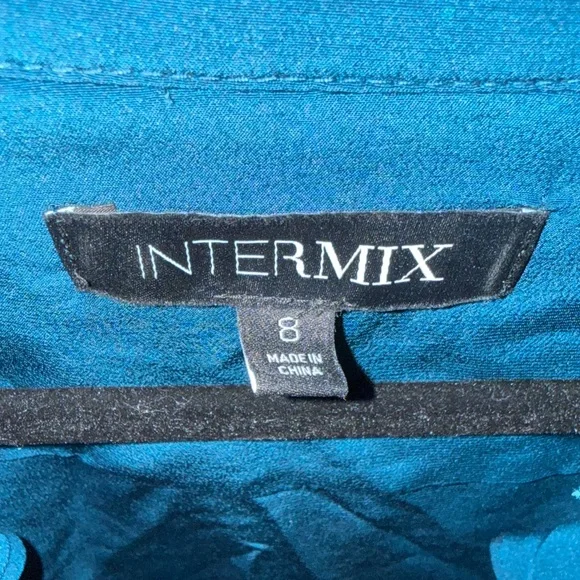 Intermix teal jewel aviana tone wrap ruffle dress in silk - Picture 4 of 6